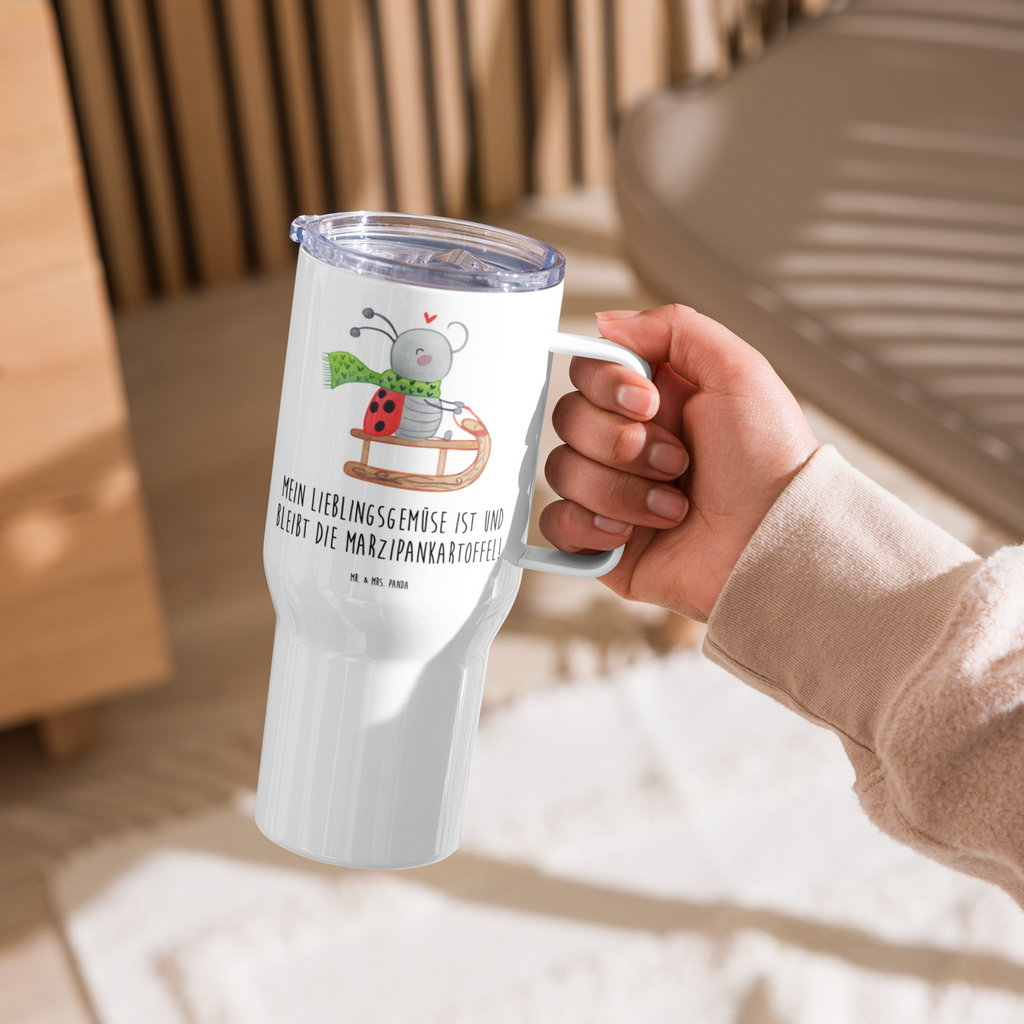 XXL Thermobecher Smörle Rodeln Thermobecher, XL Thermobecher, Reisebecher, XL Reisetasse, Großer Thermobecher, Autobecher, Jumbo Becher, Winter, Weihnachten, Weihnachtsdeko, Nikolaus, Advent, Heiligabend, Wintermotiv, Schlittenfahren, Smörle, Marzipan