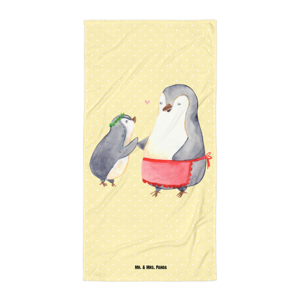 XL Badehandtuch Pinguin mit Kind Handtuch, Badetuch, Duschtuch, Strandtuch, Saunatuch, Familie, Vatertag, Muttertag, Bruder, Schwester, Mama, Papa, Oma, Opa, Geschenk, Mami, Mutti, Mutter, Geburststag