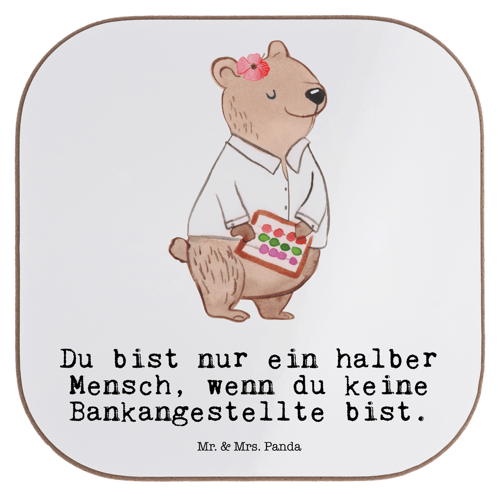 Quadratische Untersetzer Bankangestellte mit Herz Untersetzer, Bierdeckel, Glasuntersetzer, Untersetzer Gläser, Getränkeuntersetzer, Untersetzer aus Holz, Untersetzer für Gläser, Korkuntersetzer, Untersetzer Holz, Holzuntersetzer, Tassen Untersetzer, Untersetzer Design, Beruf, Ausbildung, Jubiläum, Abschied, Rente, Kollege, Kollegin, Geschenk, Schenken, Arbeitskollege, Mitarbeiter, Firma, Danke, Dankeschön, Bankangestellte, Bankfachfrau, Bänkerin, Bankberaterin