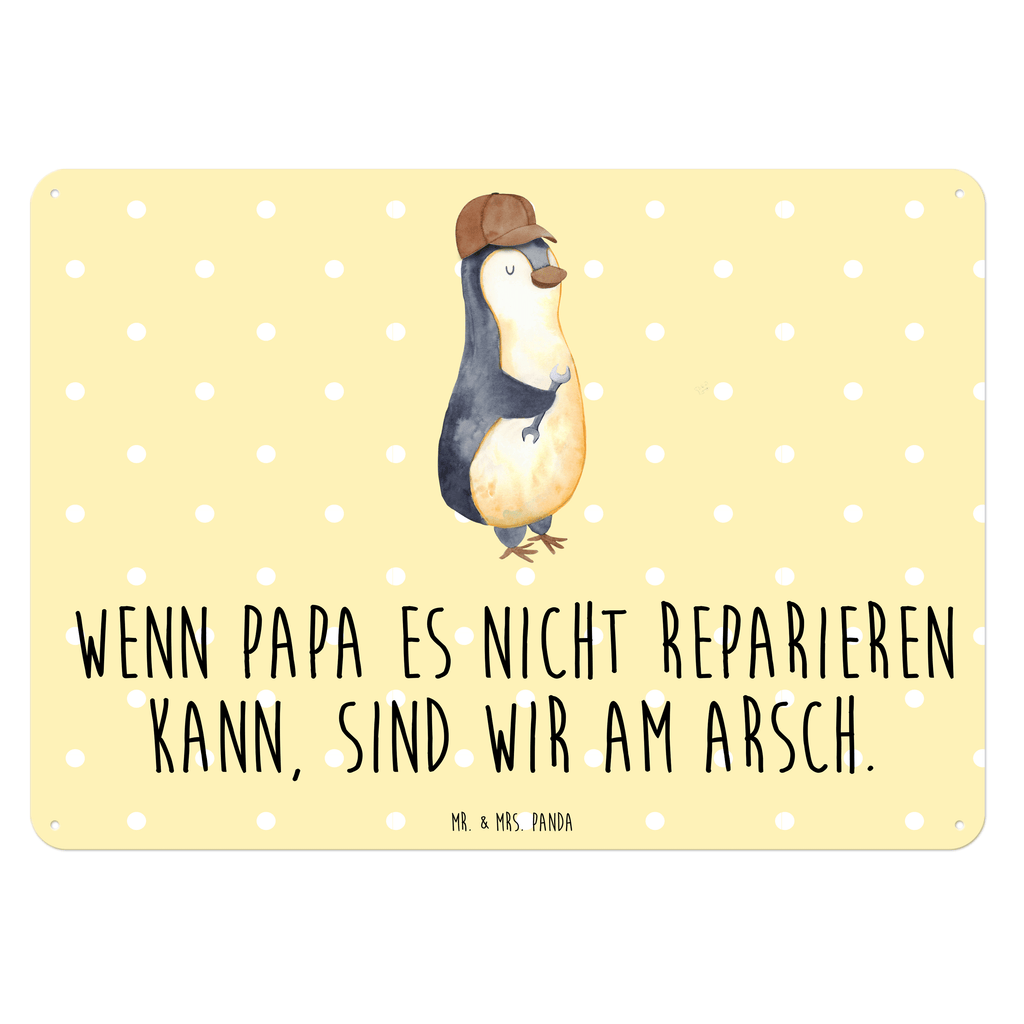 Blechschild Wenn Papa es nicht reparieren kann, sind wir am Arsch Blechschild, Metallschild, Geschenk Schild, Schild, Magnet-Metall-Schild, Deko Schild, Wandschild, Wand-Dekoration, Türschild, Familie, Vatertag, Muttertag, Bruder, Schwester, Mama, Papa, Oma, Opa, Vater, Geschenk Papa, Bester Papa der Welt