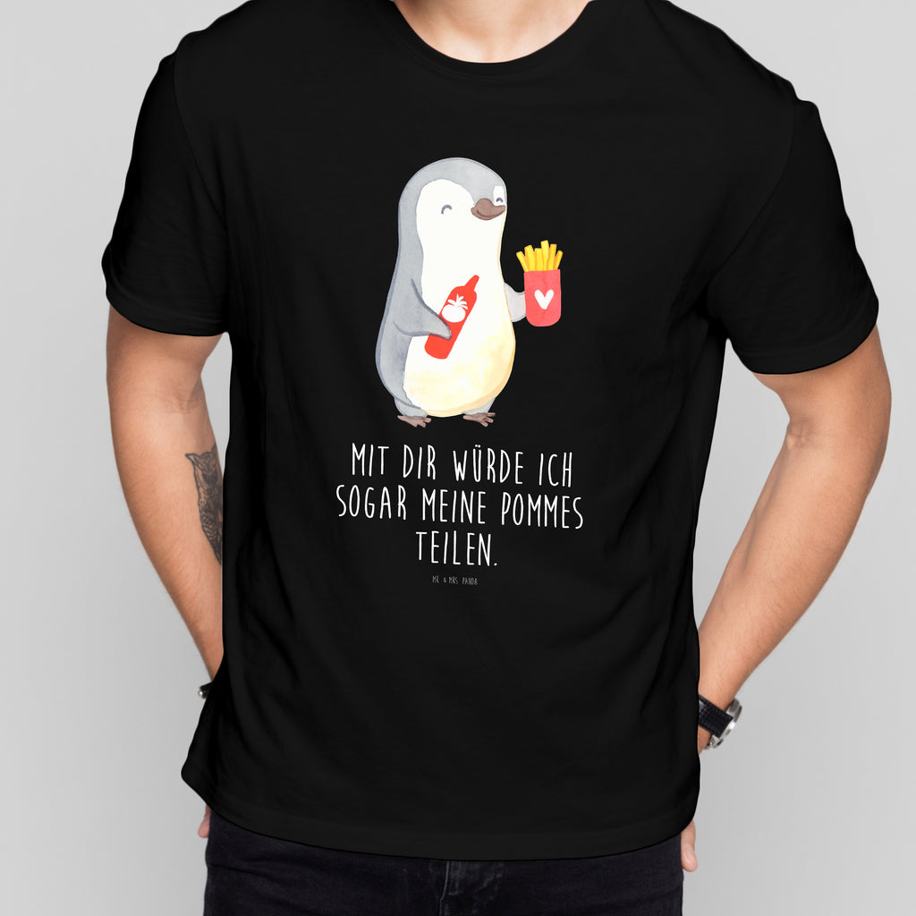 T-Shirt Standard Pinguin Pommes T-Shirt, Shirt, Tshirt, Lustiges T-Shirt, T-Shirt mit Spruch, Party, Junggesellenabschied, Jubiläum, Geburstag, Herrn, Damen, Männer, Frauen, Schlafshirt, Nachthemd, Sprüche, Liebe, Partner, Freund, Freundin, Ehemann, Ehefrau, Heiraten, Verlobung, Heiratsantrag, Liebesgeschenk, Jahrestag, Hocheitstag, Valentinstag, Geschenk für Frauen, Hochzeitstag, Mitbringsel, Geschenk für Freundin, Geschenk für Partner, Liebesbeweis, für Männer, für Ehemann