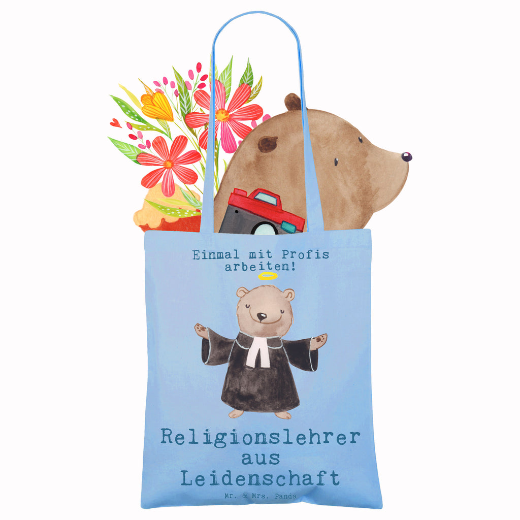 Tragetasche Religionslehrer aus Leidenschaft Beuteltasche, Beutel, Einkaufstasche, Jutebeutel, Stoffbeutel, Tasche, Shopper, Umhängetasche, Strandtasche, Schultertasche, Stofftasche, Tragetasche, Badetasche, Jutetasche, Einkaufstüte, Laptoptasche, Beruf, Ausbildung, Jubiläum, Abschied, Rente, Kollege, Kollegin, Geschenk, Schenken, Arbeitskollege, Mitarbeiter, Firma, Danke, Dankeschön, Religionslehrer, Reli Lehrer, Schule, Grundschule