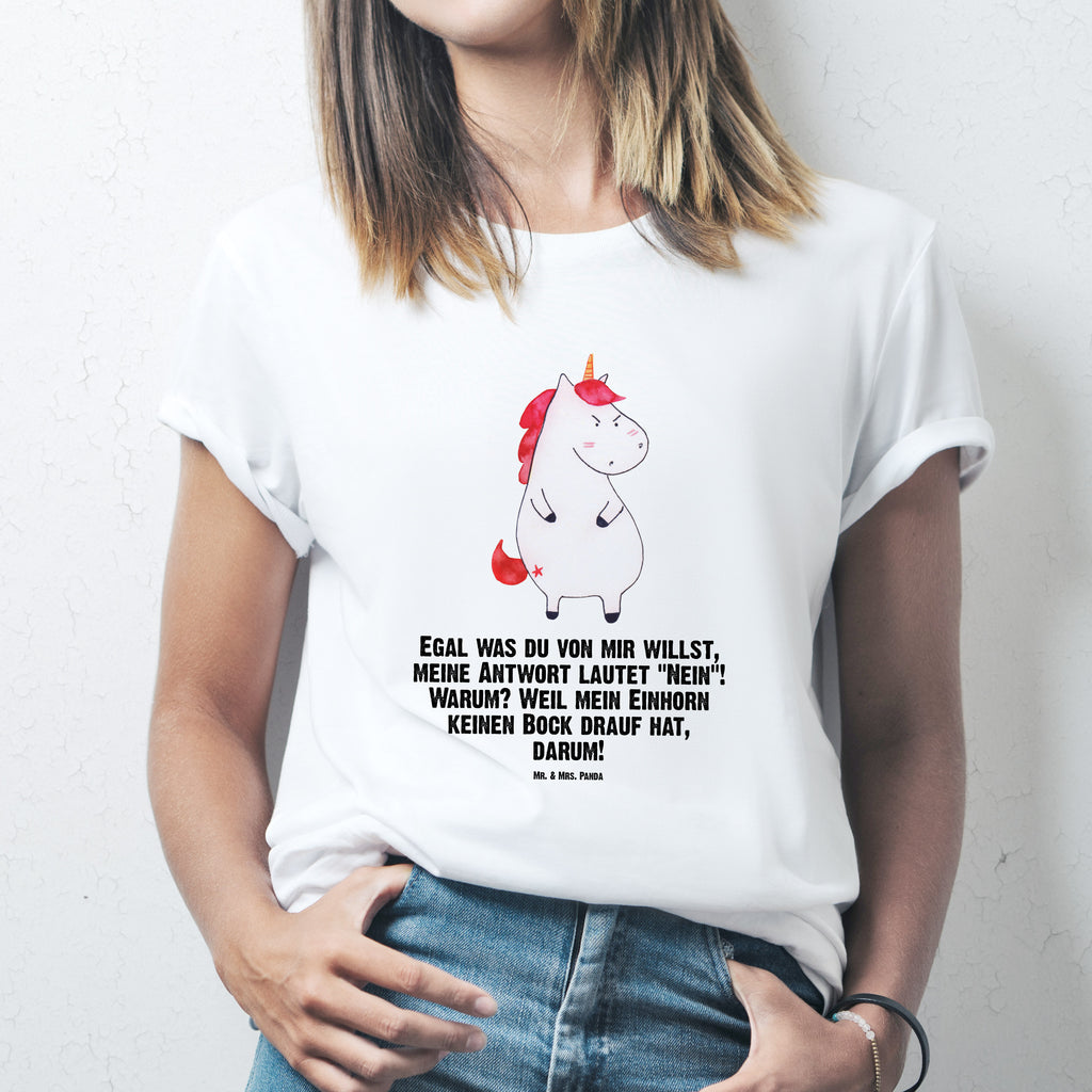 T-Shirt Standard Einhorn wütend T-Shirt, Shirt, Tshirt, Lustiges T-Shirt, T-Shirt mit Spruch, Party, Junggesellenabschied, Jubiläum, Geburstag, Herrn, Damen, Männer, Frauen, Schlafshirt, Nachthemd, Sprüche, Einhorn, Einhörner, Einhorn Deko, Pegasus, Unicorn, Realität, Ansage, lustlos, nein, Büro, Arbeit, wütend, dumme Fragen, lustig, Spaß, Geschenk