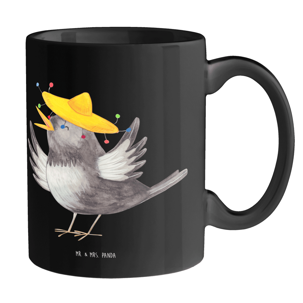 Tasse Rabe Sombrero Tasse, Kaffeetasse, Teetasse, Becher, Kaffeebecher, Teebecher, Keramiktasse, Porzellantasse, Büro Tasse, Geschenk Tasse, Tasse Sprüche, Tasse Motive, Kaffeetassen, Tasse bedrucken, Designer Tasse, Cappuccino Tassen, Schöne Teetassen, Tiermotive, Gute Laune, lustige Sprüche, Tiere, Rabe, Vogel, Vögel, Spruch positiv, fröhlich sein, glücklich sein, Glück Spruch, froh, Elster, Motivation