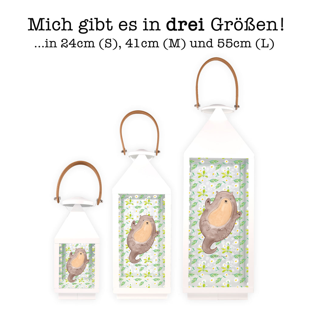 Deko Laterne Otter Umarmen Gartenlampe, Gartenleuchte, Gartendekoration, Gartenlicht, Laterne kleine Laternen, XXL Laternen, Laterne groß, Otter, Fischotter, Seeotter, Otter Seeotter See Otter