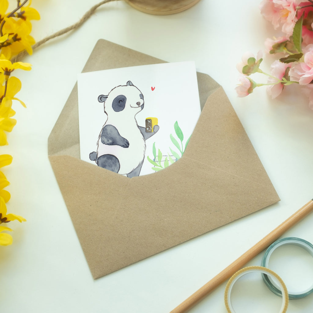 Personalisierte Grußkarte Panda Geocaching Personalisierte Grußkarte, Personalisiertere Klappkarte, Personalisierte Einladungskarte, Personalisierte Glückwunschkarte, Personalisierte Hochzeitskarte, Personalisierte Geburtstagskarte, Grußkarte mit Namen, Grußkarte selber drucken, Grußkarte selbst gestalten, Grußkarte mit persönlichen Nachrichten, Grußkarte als Geldgeschenk, Grußkarten personalisiert, Personalisierte Karte, Geschenk, Sport, Sportart, Hobby, Schenken, Danke, Dankeschön, Auszeichnung, Gewinn, Sportler, Geocaching, Schatzsuchen, GPS Schnitzeljagd, Opencaching