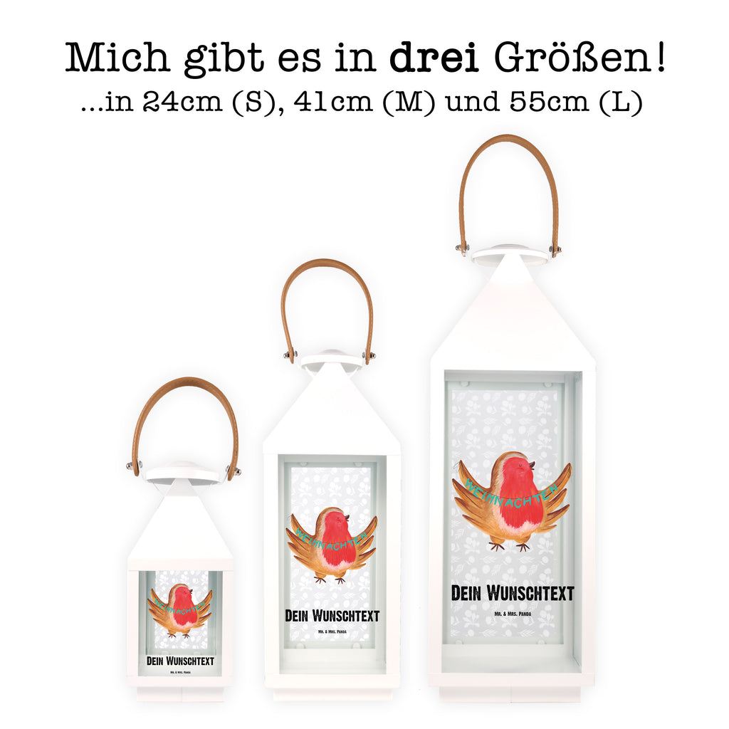 Personalisierte Deko Laterne Rotkehlchen Weihnachten Gartenlampe, Gartenleuchte, Gartendekoration, Gartenlicht, Laterne kleine Laternen, XXL Laternen, Laterne groß, Winter, Weihnachten, Weihnachtsdeko, Nikolaus, Advent, Heiligabend, Wintermotiv, Frohe Weihnachten, Weihnachtsmotiv, Weihnachtsgruß, Vogel, xmas