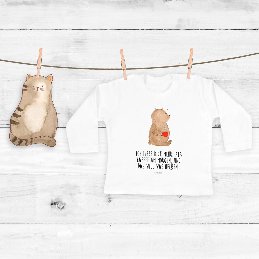 Baby Longsleeve Bär Morgenkaffee Mädchen, Jungen, Baby, Langarm, Bio, Kleidung, Liebe, Partner, Freund, Freundin, Ehemann, Ehefrau, Heiraten, Verlobung, Heiratsantrag, Liebesgeschenk, Jahrestag, Hocheitstag, Valentinstag, Geschenk für Frauen, Hochzeitstag, Mitbringsel, Geschenk für Freundin, Geschenk für Partner, Liebesbeweis, für Männer, für Ehemann