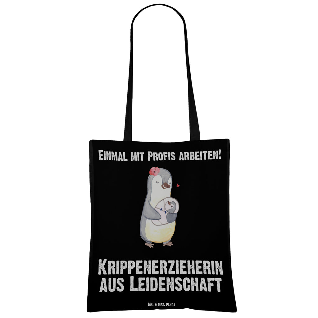 Tragetasche Krippenerzieherin aus Leidenschaft Beuteltasche, Beutel, Einkaufstasche, Jutebeutel, Stoffbeutel, Tasche, Shopper, Umhängetasche, Strandtasche, Schultertasche, Stofftasche, Tragetasche, Badetasche, Jutetasche, Einkaufstüte, Laptoptasche, Beruf, Ausbildung, Jubiläum, Abschied, Rente, Kollege, Kollegin, Geschenk, Schenken, Arbeitskollege, Mitarbeiter, Firma, Danke, Dankeschön, Krippenerzieherin, Kindertagesstätte, KITA, Eröffnung, Erzieherin, Pädagogin