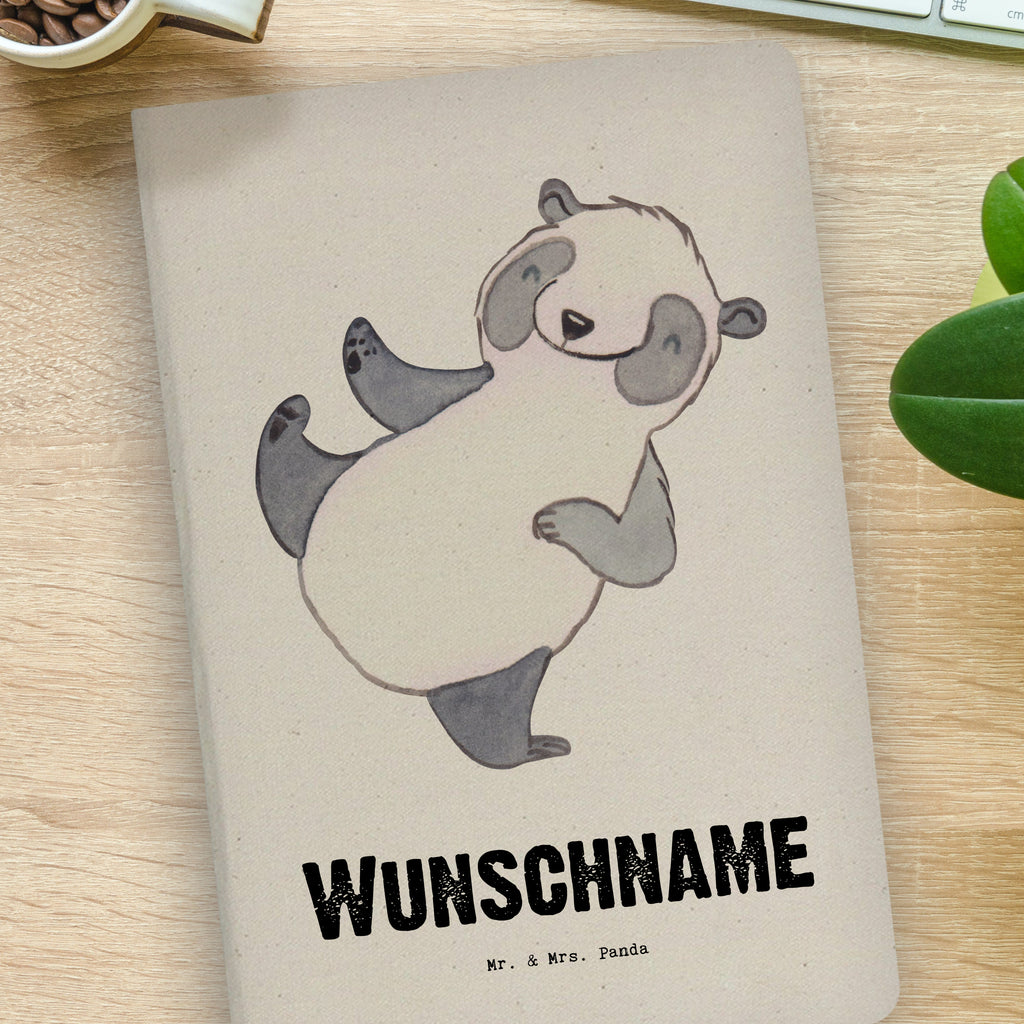 DIN A4 Personalisiertes Notizbuch Panda Kampfkunst Personalisiertes Notizbuch, Notizbuch mit Namen, Notizbuch bedrucken, Personalisierung, Namensbuch, Namen, Geschenk, Sport, Sportart, Hobby, Schenken, Danke, Dankeschön, Auszeichnung, Gewinn, Sportler, Kampfkunst, Kampfsportarten, Selbstverteidigung