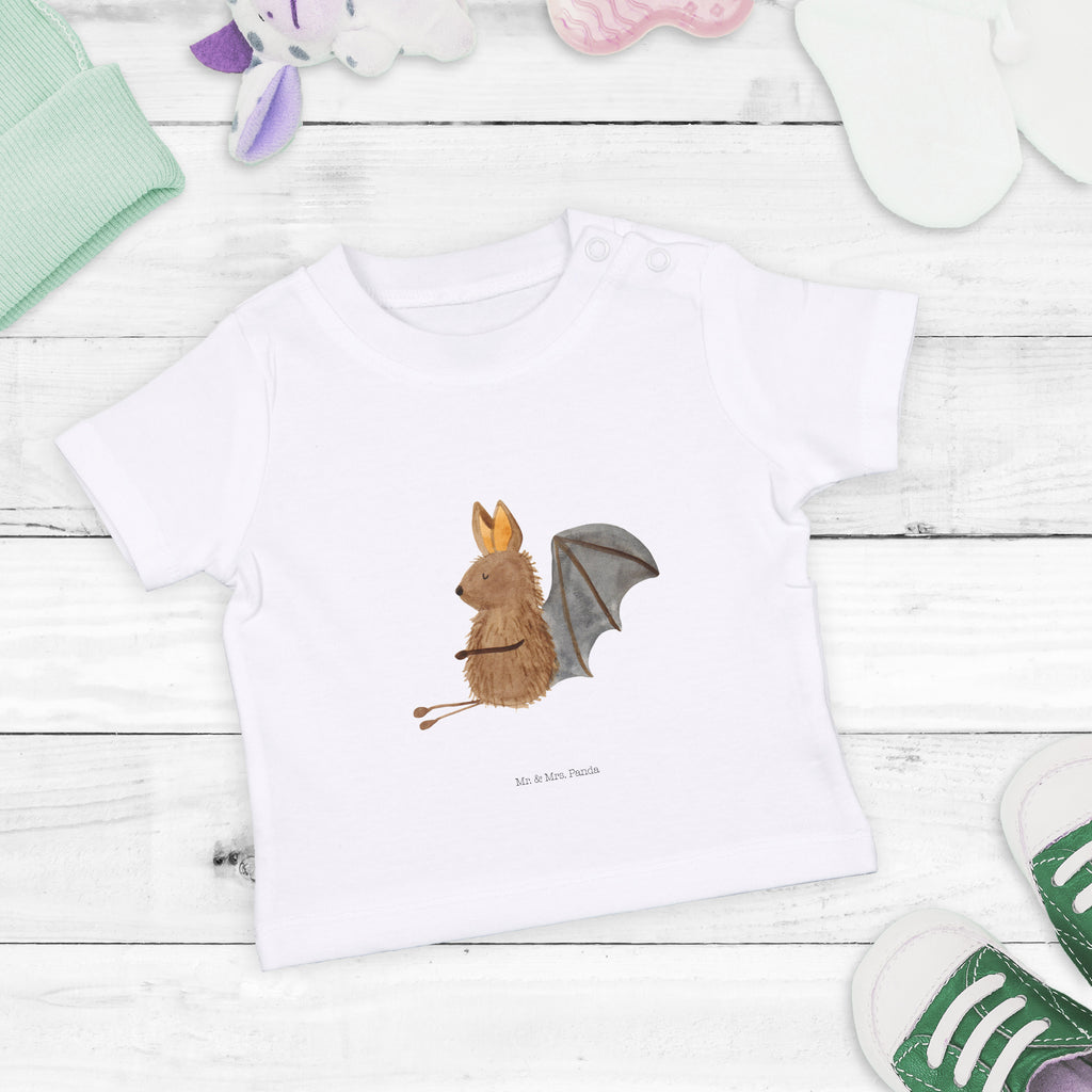 Organic Baby Shirt Fledermaus Sitzen Baby T-Shirt, Jungen Baby T-Shirt, Mädchen Baby T-Shirt, Shirt, Tiermotive, Gute Laune, lustige Sprüche, Tiere, Fledermaus, Fledermäuse, Motivation, entspannen