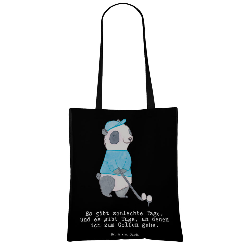 Tragetasche Panda Golfen Tage Beuteltasche, Beutel, Einkaufstasche, Jutebeutel, Stoffbeutel, Tasche, Shopper, Umhängetasche, Strandtasche, Schultertasche, Stofftasche, Tragetasche, Badetasche, Jutetasche, Einkaufstüte, Laptoptasche, Geschenk, Sport, Sportart, Hobby, Schenken, Danke, Dankeschön, Auszeichnung, Gewinn, Sportler, Golfen, Golf spielen, Golfplatz, Golfturnier, Golf Verein