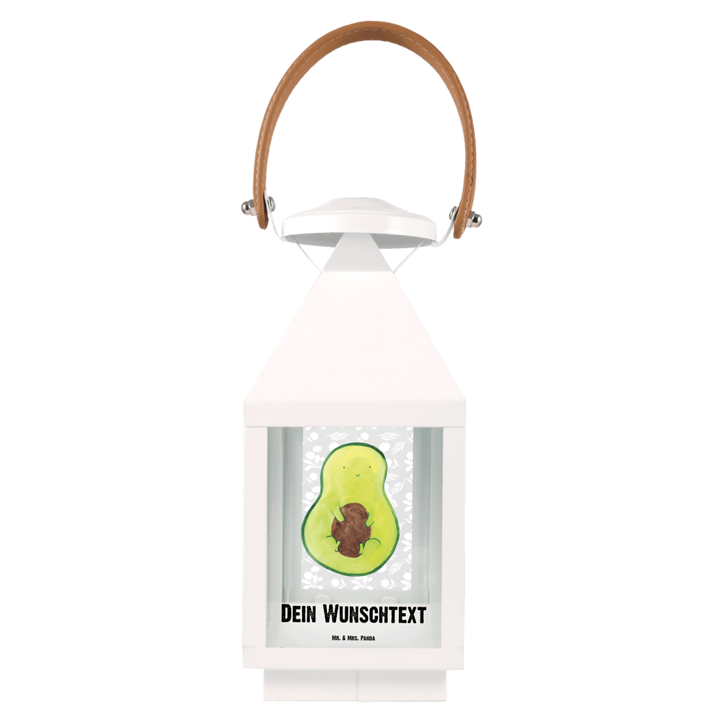 Personalisierte Deko Laterne Avocado mit Kern Gartenlampe, Gartenleuchte, Gartendekoration, Gartenlicht, Laterne kleine Laternen, XXL Laternen, Laterne groß, Avocado, Veggie, Vegan, Gesund, Avokado, Avocadokern, Kern, Pflanze, Spruch Leben