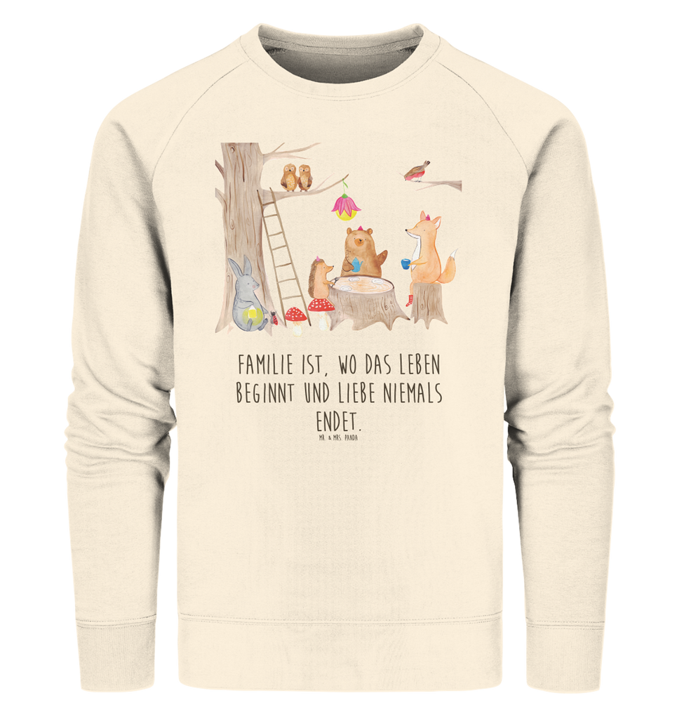 Organic Pullover Waldtiere Picknick Pullover, Pullover Männer, Pullover Frauen, Sweatshirt, Sweatshirt Männer, Sweatshirt Frauen, Unisex, Tiermotive, Gute Laune, lustige Sprüche, Tiere, Waldtiere, Picknick, Wald, Fuchs, Hase, Igel, Maus, Eichhörnchen