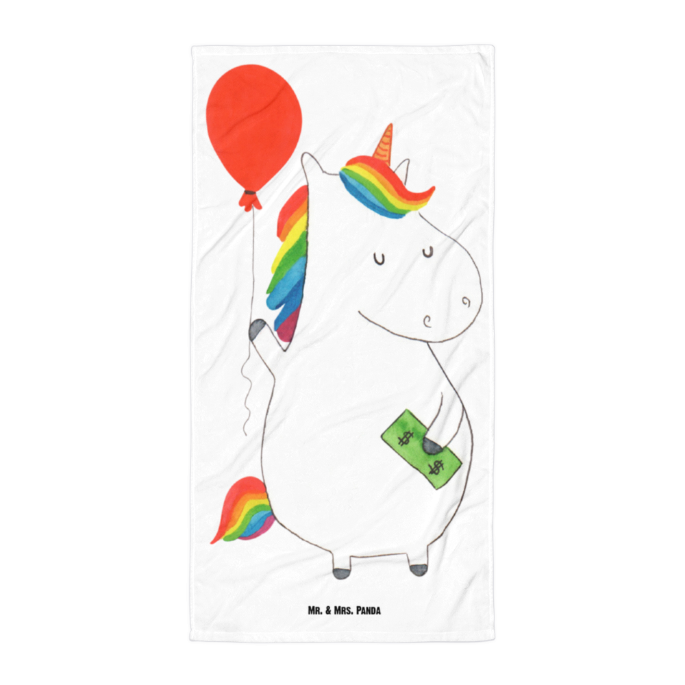 XL Badehandtuch Einhorn Luftballon Handtuch, Badetuch, Duschtuch, Strandtuch, Saunatuch, Einhorn, Einhörner, Einhorn Deko, Pegasus, Unicorn, Luftballon, Geld, Lebenslust, Freude, Geschenk, Freundin