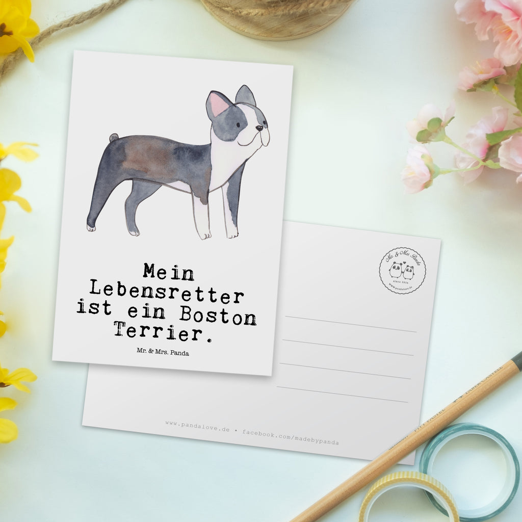 Postkarte Boston Terrier Lebensretter Postkarte, Karte, Geschenkkarte, Grußkarte, Einladung, Ansichtskarte, Geburtstagskarte, Einladungskarte, Dankeskarte, Ansichtskarten, Einladung Geburtstag, Einladungskarten Geburtstag, Hund, Hunderasse, Rassehund, Hundebesitzer, Geschenk, Tierfreund, Schenken, Welpe, Boston Terrier