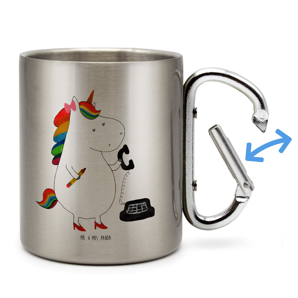 Edelstahlbecher Einhorn Sekretärin Edelstahltasse, Karabiner, Edelstahlbecher, Outdoor, Camping, Tasse, Becher, Einhorn, Einhörner, Einhorn Deko, Pegasus, Unicorn, Sekretärin, Büro, Rechtsanwältin, Rechtsanwaltsgehilfin, Steuerbüro, Steuerkanzlei, Bürokraft, Bürohilfe