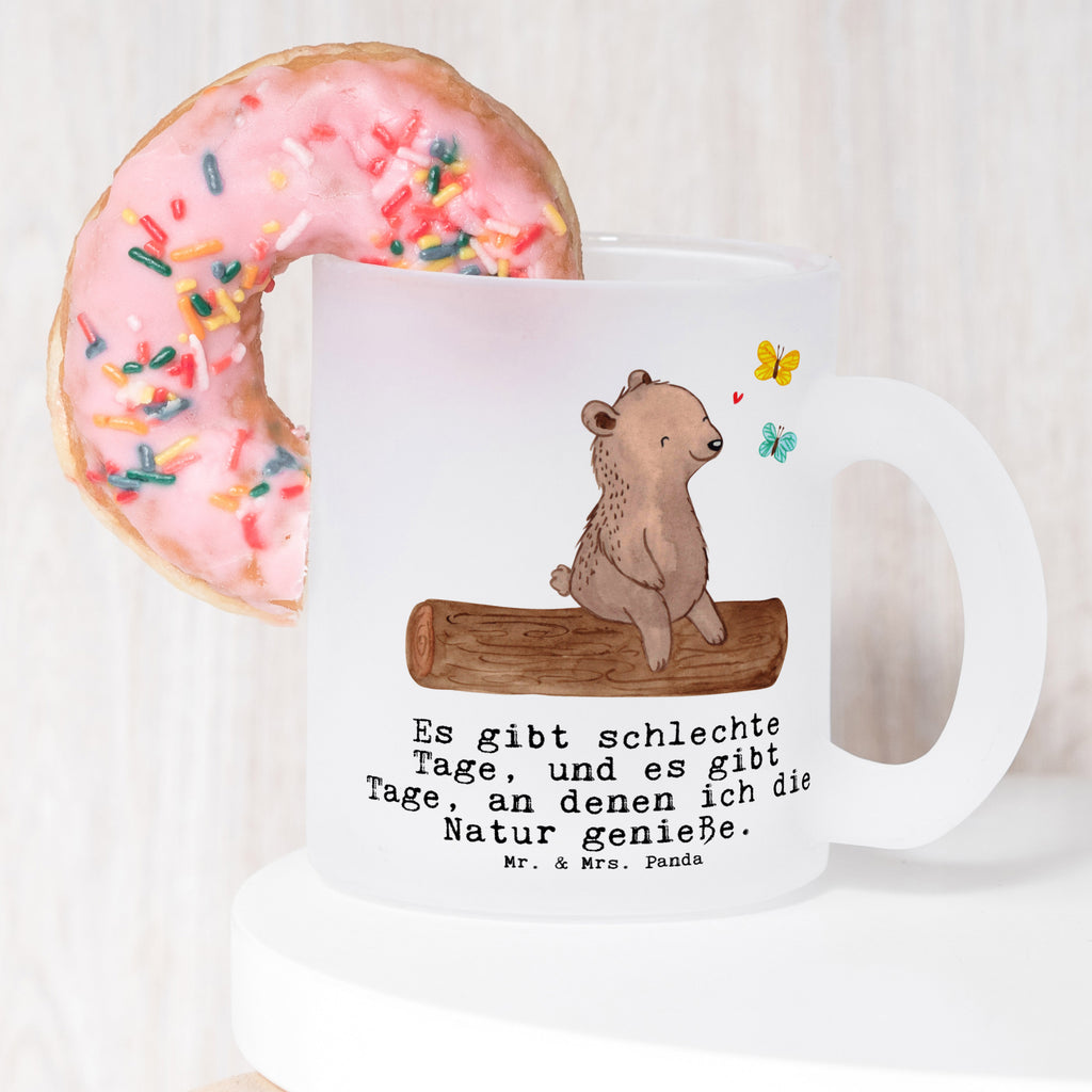 Teetasse Bär Naturliebhaber Tage Teetasse, Teeglas, Teebecher, Tasse mit Henkel, Tasse, Glas Teetasse, Teetasse aus Glas, Geschenk, Sport, Sportart, Hobby, Schenken, Danke, Dankeschön, Auszeichnung, Gewinn, Sportler, Naturliebhaber, Outdoor, Wandern, Nature Lover