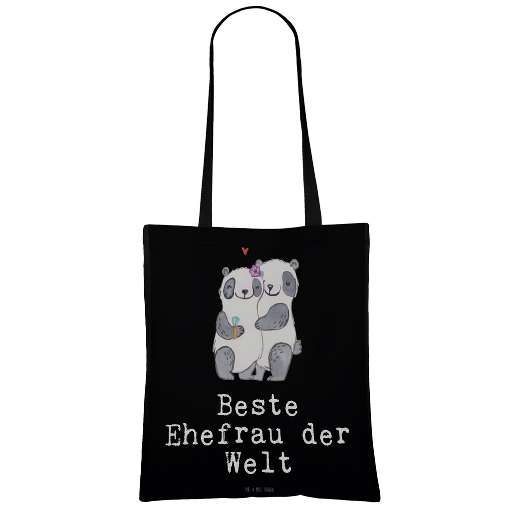 Tragetasche Panda Beste Ehefrau der Welt Beuteltasche, Beutel, Einkaufstasche, Jutebeutel, Stoffbeutel, Tasche, Shopper, Umhängetasche, Strandtasche, Schultertasche, Stofftasche, Tragetasche, Badetasche, Jutetasche, Einkaufstüte, Laptoptasche, für, Dankeschön, Geschenk, Schenken, Geburtstag, Geburtstagsgeschenk, Geschenkidee, Danke, Bedanken, Mitbringsel, Freude machen, Geschenktipp, Ehefrau, Beste, Frau, Partnerin, Freundin, Traumfrau, Hochzeit, Liebling, Ehepartner, Ehe, Gattin, Lebensgefährtin, Braut, Kleinigkeit