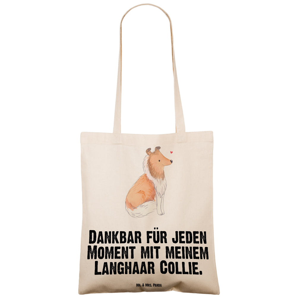 Tragetasche Langhaar Collie Moment Beuteltasche, Beutel, Einkaufstasche, Jutebeutel, Stoffbeutel, Hund, Hunderasse, Rassehund, Hundebesitzer, Geschenk, Tierfreund, Schenken, Welpe, Langhaar Collie, britischer Hütehund