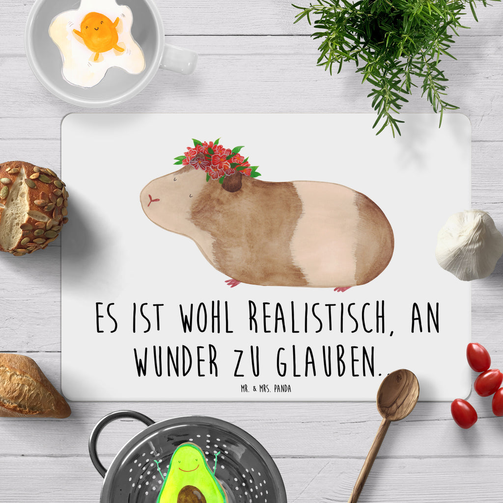 Tischset Meerschweinchen weise Tischset, Tischuntersetzer, Platzset, Tischsets abwaschbar, Tischunterlage, Tiermotive, Gute Laune, lustige Sprüche, Tiere, Meerschweinchen, Meerie, Meeries, Wunder, Blumenkind, Realität, Spruch, Weisheit, Motivation, Wunderland