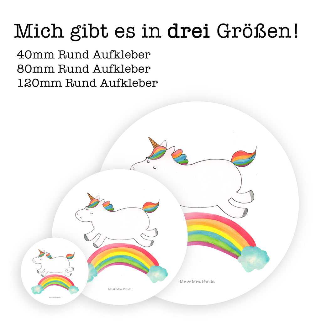 Rund Aufkleber Einhorn Regenbogen Sticker, Aufkleber, Etikett, Einhorn, Einhörner, Einhorn Deko, Pegasus, Unicorn, Regenbogen, Glitzer, Einhornpower, Erwachsenwerden, Einhornautobahn