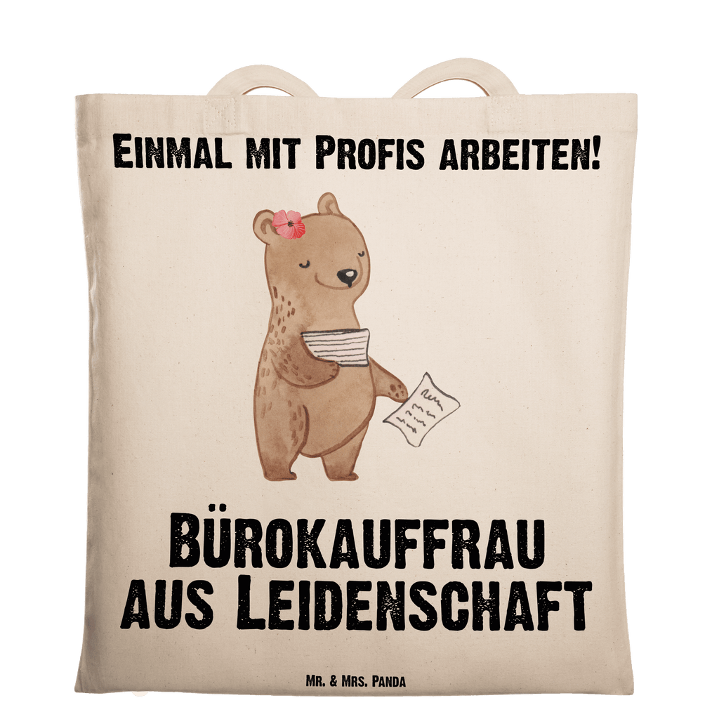 Tragetasche Bürokauffrau aus Leidenschaft Beuteltasche, Beutel, Einkaufstasche, Jutebeutel, Stoffbeutel, Tasche, Shopper, Umhängetasche, Strandtasche, Schultertasche, Stofftasche, Tragetasche, Badetasche, Jutetasche, Einkaufstüte, Laptoptasche, Beruf, Ausbildung, Jubiläum, Abschied, Rente, Kollege, Kollegin, Geschenk, Schenken, Arbeitskollege, Mitarbeiter, Firma, Danke, Dankeschön, Bürokauffrau, Kauffrau für Büromanagement