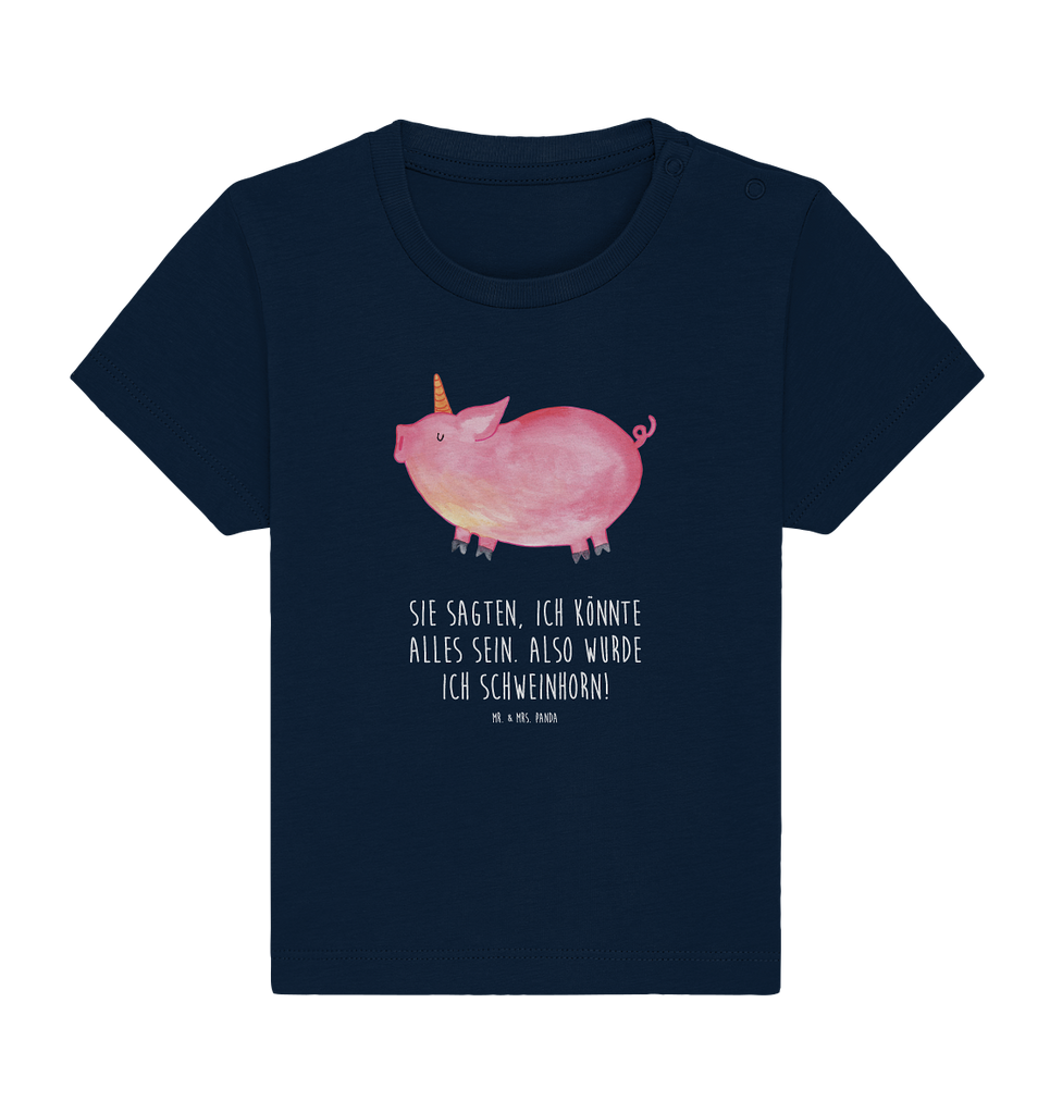 Organic Baby Shirt Einhorn Schwein Baby T-Shirt, Jungen Baby T-Shirt, Mädchen Baby T-Shirt, Shirt, Einhorn, Einhörner, Einhorn Deko, Pegasus, Unicorn, Party, Spaß, Schwein, Schweinhorn, Bauer, witzig. lustig, Spruch, geschenk, Pig, Piggy, funny, english, englisch