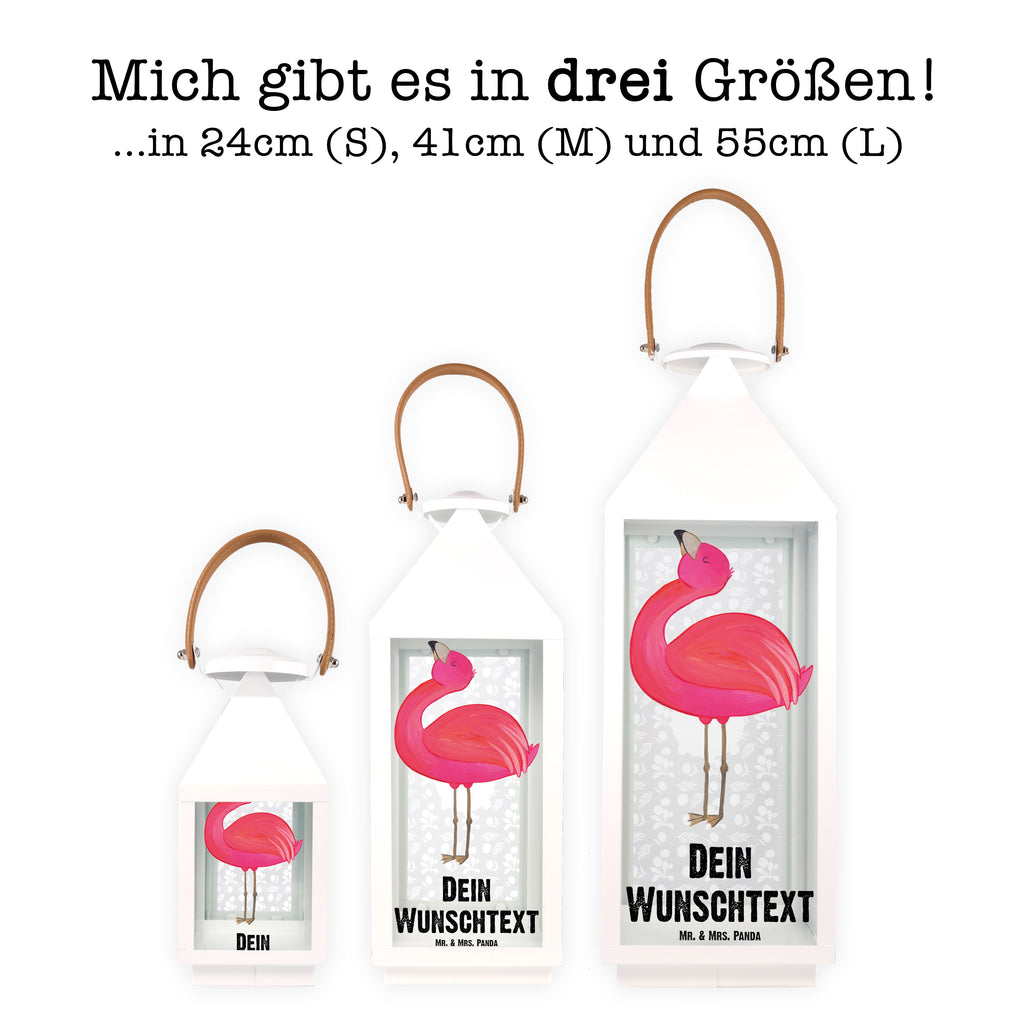 Personalisierte Deko Laterne Flamingo stolz Gartenlampe, Gartenleuchte, Gartendekoration, Gartenlicht, Laterne kleine Laternen, XXL Laternen, Laterne groß, Flamingo, stolz, Freude, Selbstliebe, Selbstakzeptanz, Freundin, beste Freundin, Tochter, Mama, Schwester