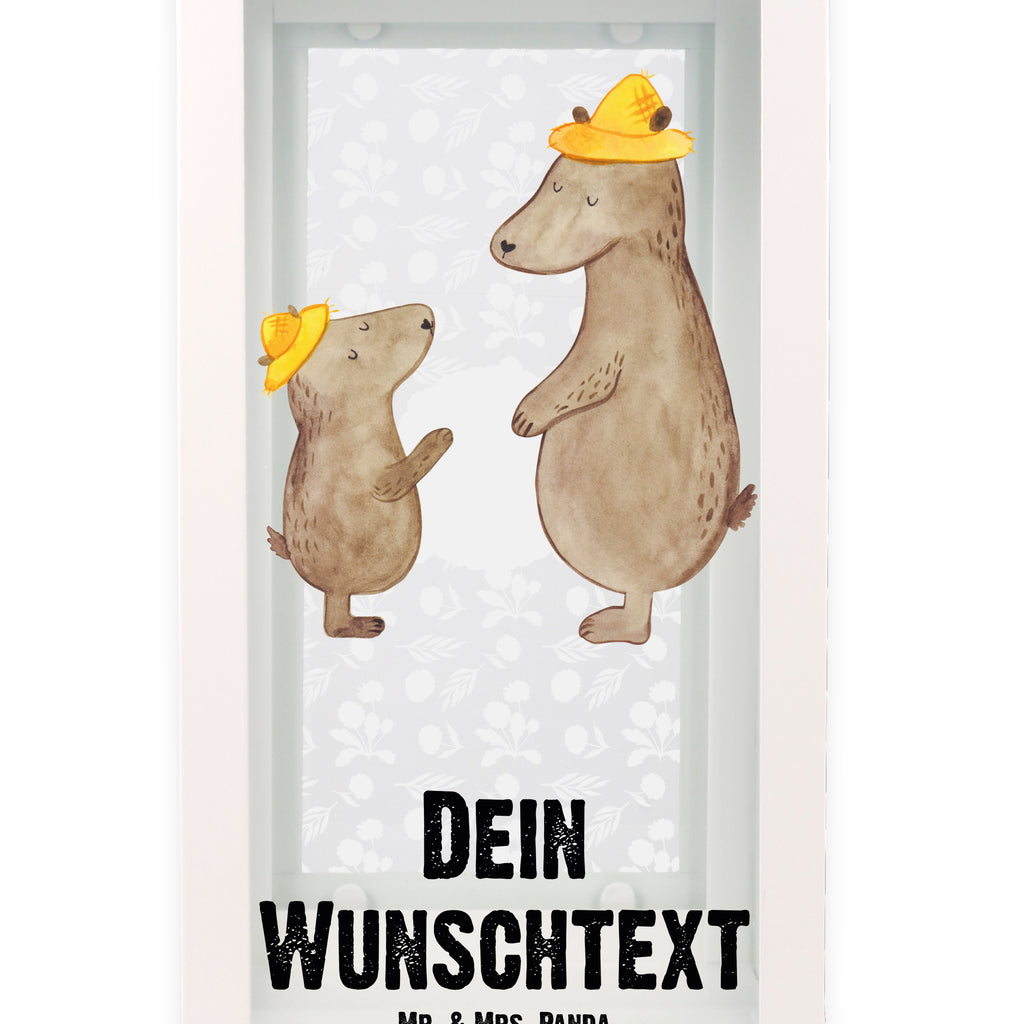 Personalisierte Deko Laterne Bären mit Hut Gartenlampe, Gartenleuchte, Gartendekoration, Gartenlicht, Laterne  kleine Laternen, XXL Laternen, Laterne groß, Familie, Vatertag, Muttertag, Bruder, Schwester, Mama, Papa, Oma, Opa, Bär, Bären, Vater, Papi, Paps, Dad, Daddy, Lieblingsmensch, Sohn, Söhne, Kind, Kinder, Vater-Sohn, Family, Vorbild