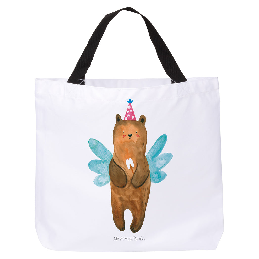 Shopper Bär Zahnfee Beutel, Einkaufstasche, Tasche, Strandtasche, Einkaufsbeutel, Shopper, Schultasche, Freizeittasche, Tragebeutel, Schulbeutel, Alltagstasche, Bär, Teddy, Teddybär, Zahnfee, Fee, Milchzahn, Erster Zahn