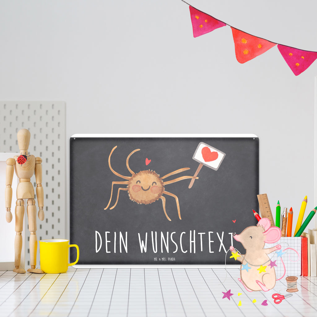 Personalisiertes Blechschild Spinne Agathe Motivation Blechschild, Metallschild, Geschenk Schild, Schild, Magnet-Metall-Schild, Deko Schild, Wandschild, Wand-Dekoration, Türschild, Spinne Agathe, Spinne, Agathe, Videos, Merchandise, Motivation, Glück, Liebe, Vertrauen, Dankeschön