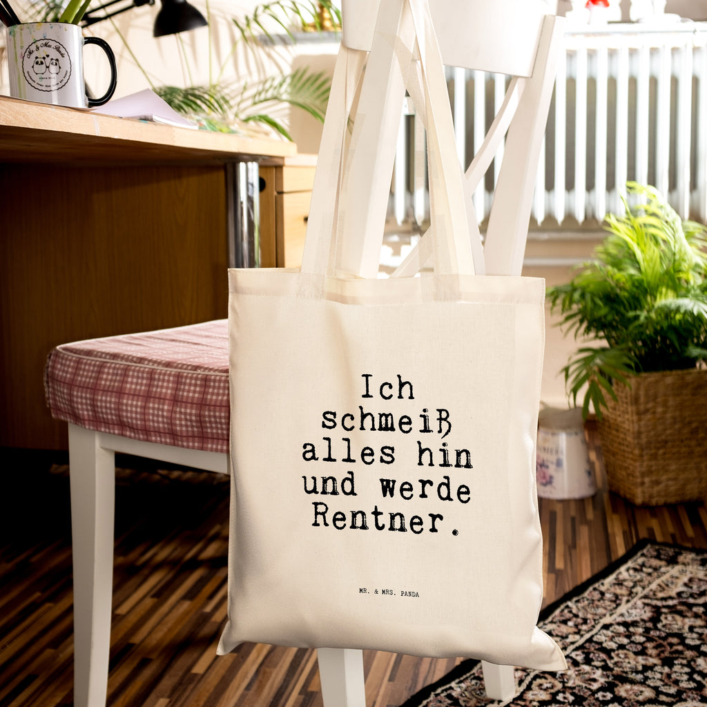 Tragetasche Ich schmeiß alles hin... Beuteltasche, Beutel, Einkaufstasche, Jutebeutel, Stoffbeutel, Tasche, Shopper, Umhängetasche, Strandtasche, Schultertasche, Stofftasche, Tragetasche, Badetasche, Jutetasche, Einkaufstüte, Laptoptasche, Spruch, Sprüche, lustige Sprüche, Weisheiten, Zitate, Spruch Geschenke, Spruch Sprüche Weisheiten Zitate Lustig Weisheit Worte