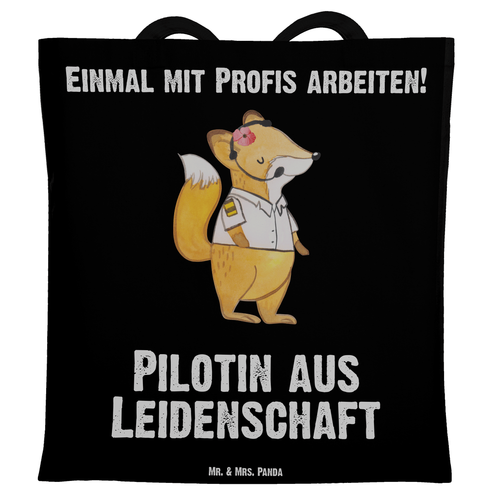 Tragetasche Pilotin aus Leidenschaft Beuteltasche, Beutel, Einkaufstasche, Jutebeutel, Stoffbeutel, Tasche, Shopper, Umhängetasche, Strandtasche, Schultertasche, Stofftasche, Tragetasche, Badetasche, Jutetasche, Einkaufstüte, Laptoptasche, Beruf, Ausbildung, Jubiläum, Abschied, Rente, Kollege, Kollegin, Geschenk, Schenken, Arbeitskollege, Mitarbeiter, Firma, Danke, Dankeschön, Pilotin, Flugkapitänin, Cockpit, Flugzeug