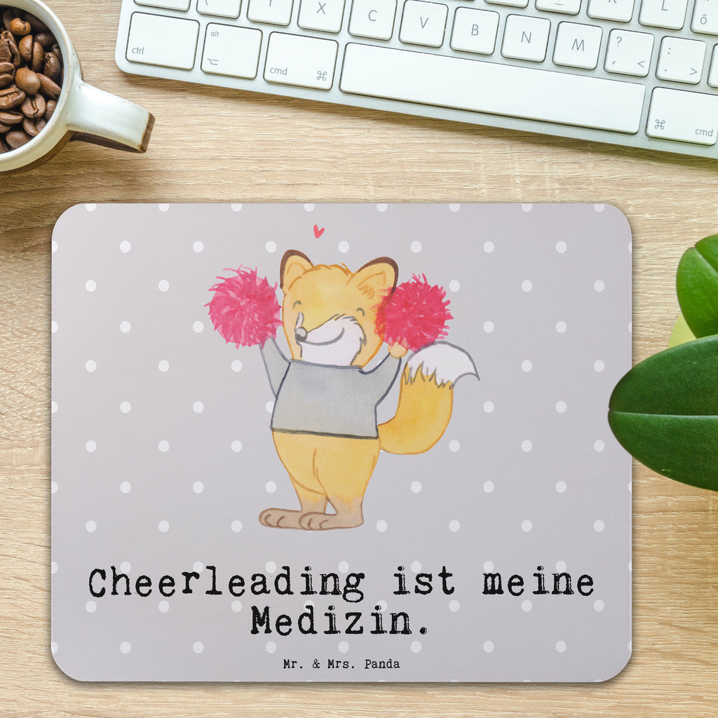 Mauspad Fuchs Cheerleader Medizin Mousepad, Computer zubehör, Büroausstattung, PC Zubehör, Arbeitszimmer, Mauspad, Einzigartiges Mauspad, Designer Mauspad, Mausunterlage, Mauspad Büro, Geschenk, Sport, Sportart, Hobby, Schenken, Danke, Dankeschön, Auszeichnung, Gewinn, Sportler, Cheerleader, Cheerleading, Turnen, Turn Club, Turniere