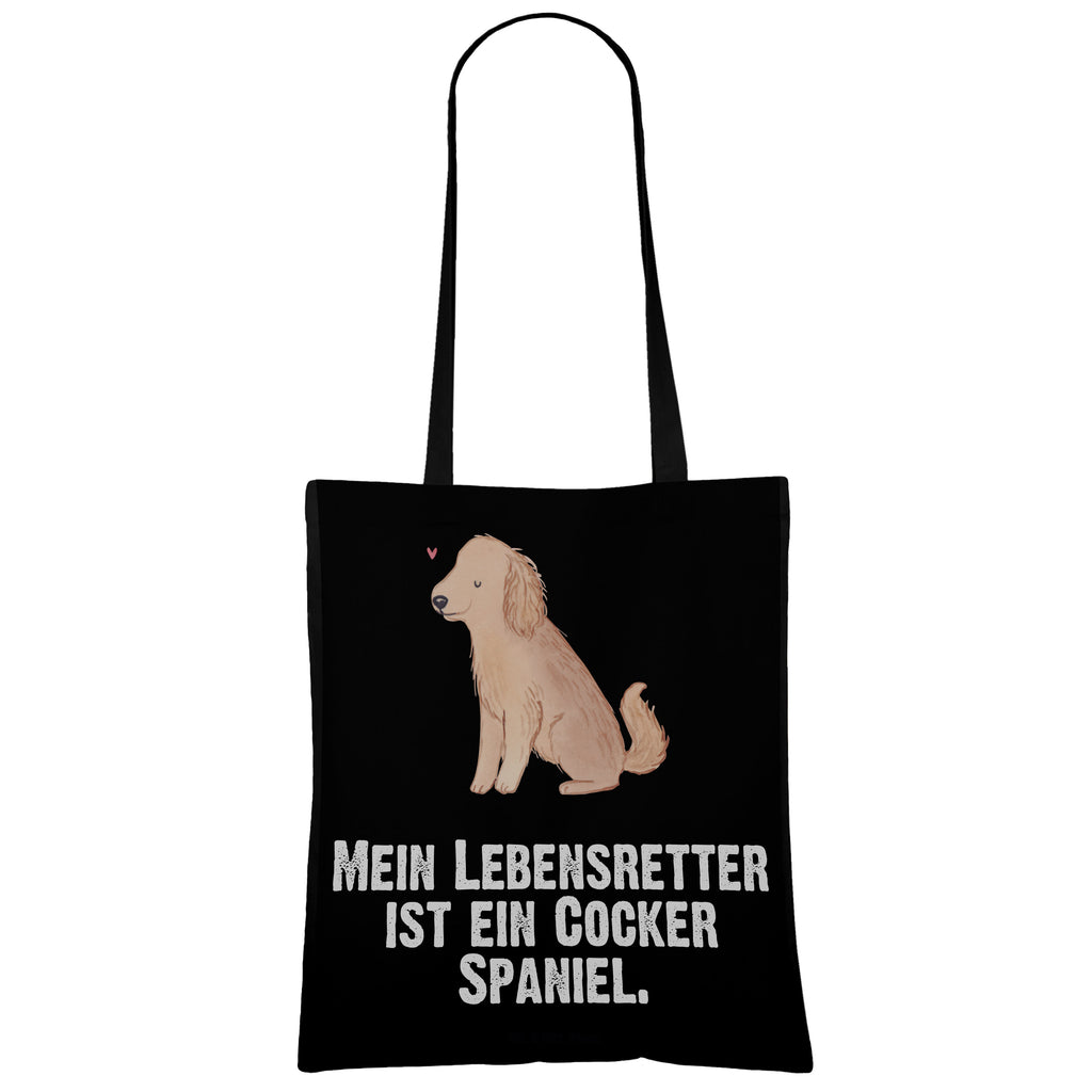 Tragetasche Cocker Spaniel Lebensretter Beuteltasche, Beutel, Einkaufstasche, Jutebeutel, Stoffbeutel, Tasche, Shopper, Umhängetasche, Strandtasche, Schultertasche, Stofftasche, Tragetasche, Badetasche, Jutetasche, Einkaufstüte, Laptoptasche, Hund, Hunderasse, Rassehund, Hundebesitzer, Geschenk, Tierfreund, Schenken, Welpe, Englische Cockerspaniel, Cocker Spaniel