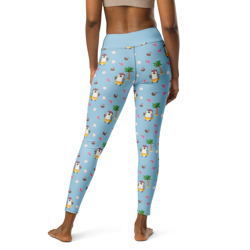 Yogahose Pinguin Kokosnuss Muster Yogapants, Yogaleggings, Yogaleggins, Yogahose Damen, Yogahose, Frauen, Yogahose Mädchen, Yogahose Kinder, Yogahose Herren, Yogahose Männer, Pinguin, Aloha, Hawaii, Urlaub, Kokosnuss, Pinguine