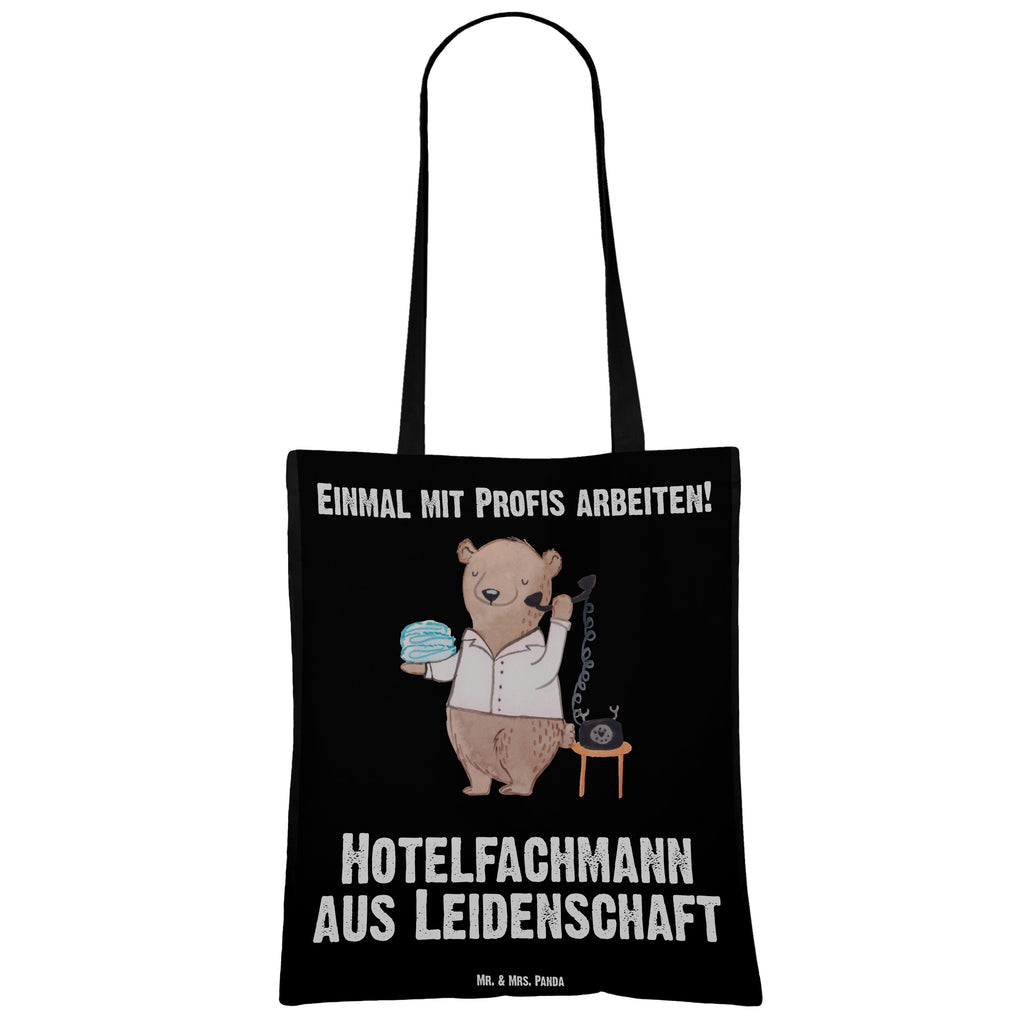 Tragetasche Hotelfachmann aus Leidenschaft Beuteltasche, Beutel, Einkaufstasche, Jutebeutel, Stoffbeutel, Tasche, Shopper, Umhängetasche, Strandtasche, Schultertasche, Stofftasche, Tragetasche, Badetasche, Jutetasche, Einkaufstüte, Laptoptasche, Beruf, Ausbildung, Jubiläum, Abschied, Rente, Kollege, Kollegin, Geschenk, Schenken, Arbeitskollege, Mitarbeiter, Firma, Danke, Dankeschön, Hotelfachmann, Hotelkaufmann, Hotelfachangestellter, Hotelier, Hoteleröffnung