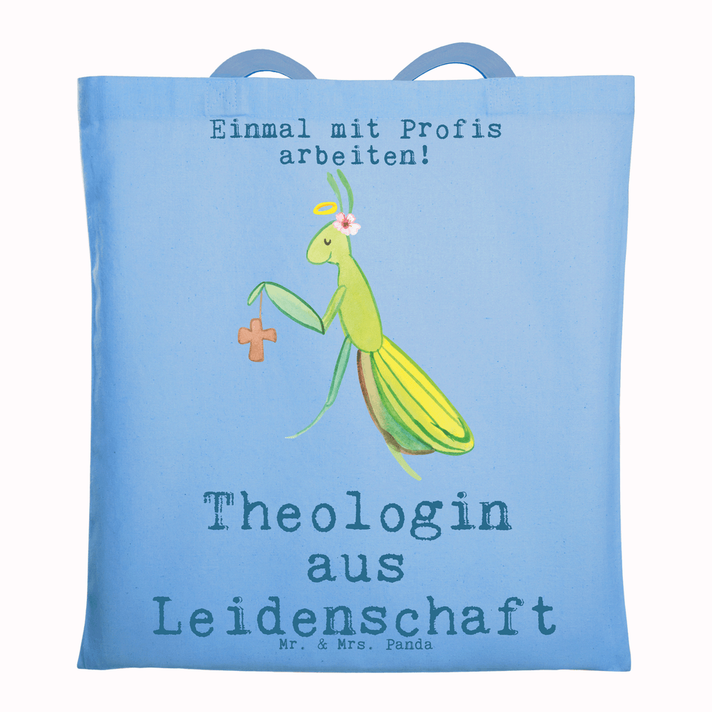 Tragetasche Theologin aus Leidenschaft Beuteltasche, Beutel, Einkaufstasche, Jutebeutel, Stoffbeutel, Tasche, Shopper, Umhängetasche, Strandtasche, Schultertasche, Stofftasche, Tragetasche, Badetasche, Jutetasche, Einkaufstüte, Laptoptasche, Beruf, Ausbildung, Jubiläum, Abschied, Rente, Kollege, Kollegin, Geschenk, Schenken, Arbeitskollege, Mitarbeiter, Firma, Danke, Dankeschön