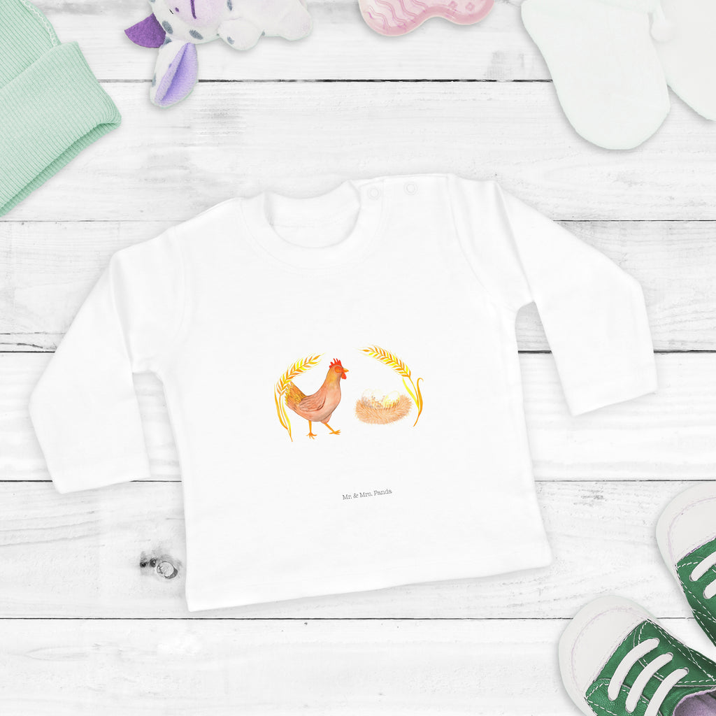 Baby Longsleeve Huhn stolz Mädchen, Jungen, Baby, Langarm, Bio, Kleidung, Bauernhof, Hoftiere, Landwirt, Landwirtin, Hahn, Henne, Hühner, Eier, Hof, Landleben, Motivation, Geburt, Magie, Spruch, Schwangerschaft