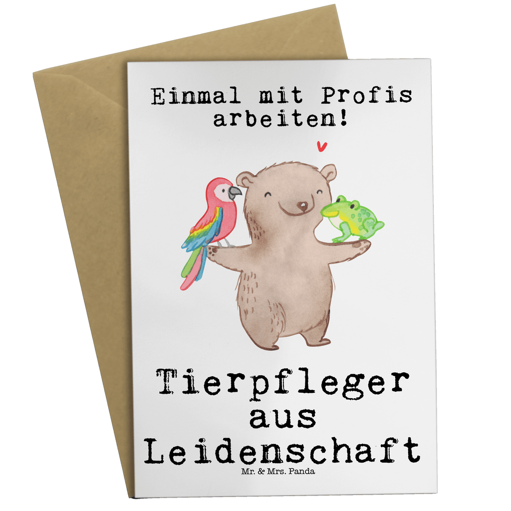 Grußkarte Tierpfleger aus Leidenschaft Grußkarte, Klappkarte, Einladungskarte, Glückwunschkarte, Hochzeitskarte, Geburtstagskarte, Karte, Ansichtskarten, Beruf, Ausbildung, Jubiläum, Abschied, Rente, Kollege, Kollegin, Geschenk, Schenken, Arbeitskollege, Mitarbeiter, Firma, Danke, Dankeschön