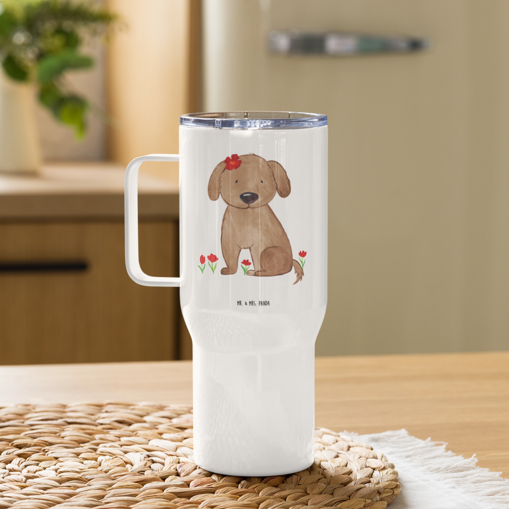 XXL Thermobecher Hund Dame Thermobecher, XL Thermobecher, Reisebecher, XL Reisetasse, Großer Thermobecher, Autobecher, Jumbo Becher, Hund, Hundemotiv, Haustier, Hunderasse, Tierliebhaber, Hundebesitzer, Sprüche, Hunde, Hundeliebe, Hundeglück, Liebe, Frauchen