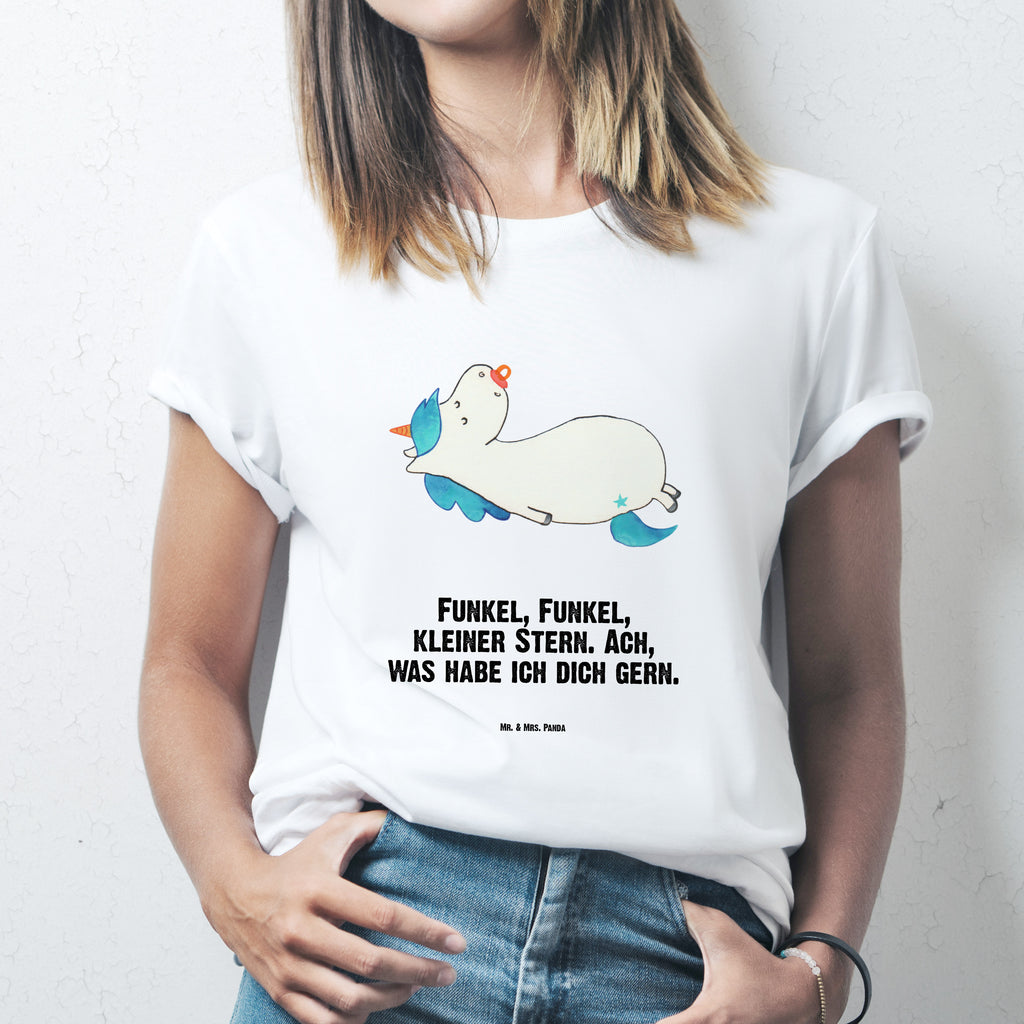 T-Shirt Standard Einhorn Schnullie T-Shirt, Shirt, Tshirt, Lustiges T-Shirt, T-Shirt mit Spruch, Party, Junggesellenabschied, Jubiläum, Geburstag, Herrn, Damen, Männer, Frauen, Schlafshirt, Nachthemd, Sprüche, Einhorn, Einhörner, Einhorn Deko, Pegasus, Unicorn, Baby, Kleinkind, Geburt, Geburtstag, Säugling, Schnuller, Geschenk Geburt, Mutter, Mama