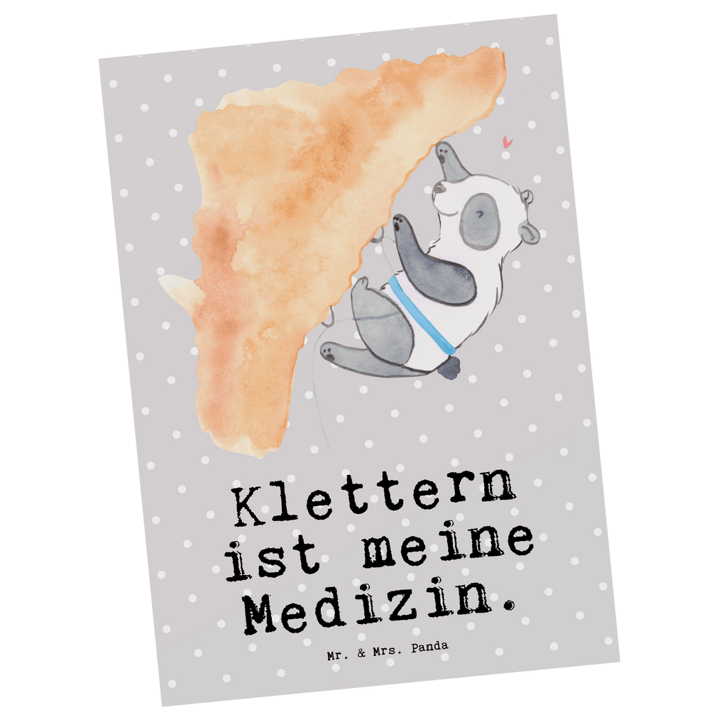 Postkarte Panda Klettern Medizin Postkarte, Karte, Geschenkkarte, Grußkarte, Einladung, Ansichtskarte, Geburtstagskarte, Einladungskarte, Dankeskarte, Ansichtskarten, Einladung Geburtstag, Einladungskarten Geburtstag, Geschenk, Sport, Sportart, Hobby, Schenken, Danke, Dankeschön, Auszeichnung, Gewinn, Sportler, Klettern, Bouldern, Kletterhalle, Klettersport