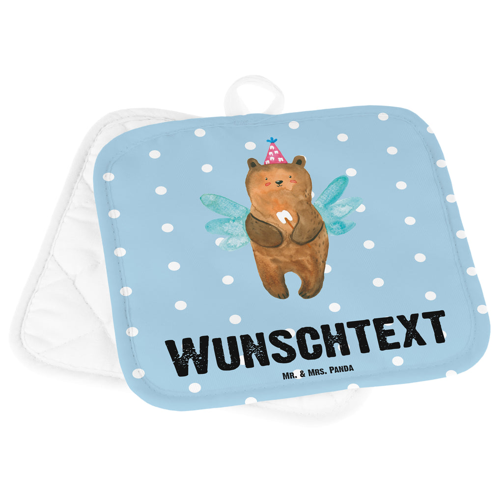 Personalisierte Topflappen Zahnfee Bär Topflappen personalisiert, Personalisierte Topfuntersetzer, Personalisierter Ofenhandschuh, Topflappen Set personalisiert, Topflappen mit Namen, Namensaufdruck, Bär, Teddy, Teddybär, Zahnfee, Fee, Milchzahn, Erster Zahn