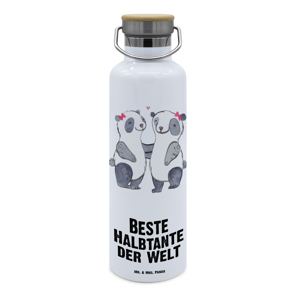 Trinkflasche Panda Beste Halbtante der Welt Thermosflasche, Isolierflasche, Edelstahl, Trinkflasche, isoliert, Wamrhaltefunktion, Sportflasche, Flasche zum Sport, Sportlerflasche, für, Dankeschön, Geschenk, Schenken, Geburtstag, Geburtstagsgeschenk, Geschenkidee, Danke, Bedanken, Mitbringsel, Freude machen, Geschenktipp, Halbtante, Tante, beste Tante, Stieftante, Stief, Stiefgeschwister, Familie, Kleinigkeit