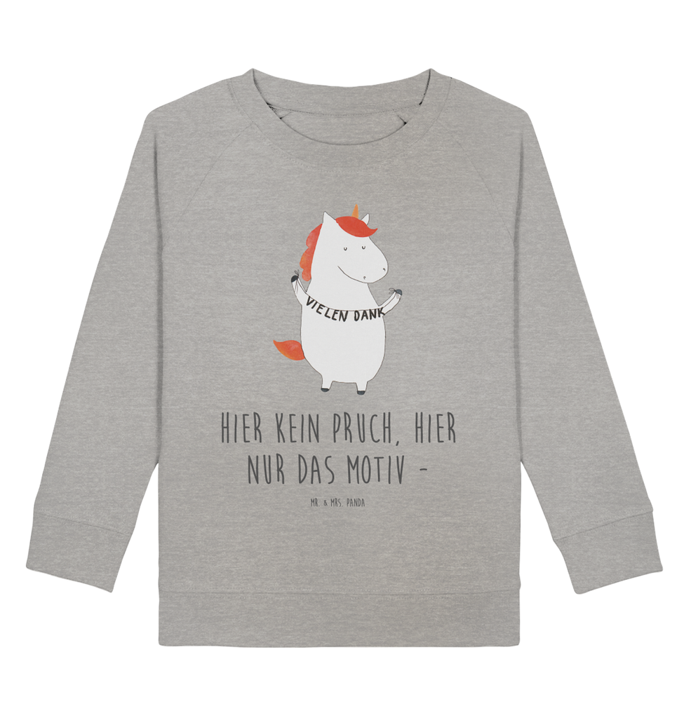 Organic Kinder Pullover Einhorn Vielen Dank Kinder Pullover, Kinder Sweatshirt, Jungen, Mädchen, Einhorn, Einhörner, Einhorn Deko, Pegasus, Unicorn, Danke, vielen Dank, Dankeschön, Danksagung