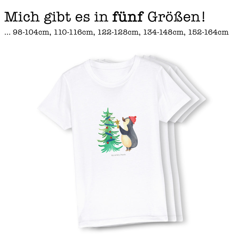 Organic Kinder T-Shirt Pinguin Weihnachtsbaum Kinder T-Shirt, Kinder T-Shirt Mädchen, Kinder T-Shirt Jungen, Winter, Weihnachten, Weihnachtsdeko, Nikolaus, Advent, Heiligabend, Wintermotiv, Pinguin