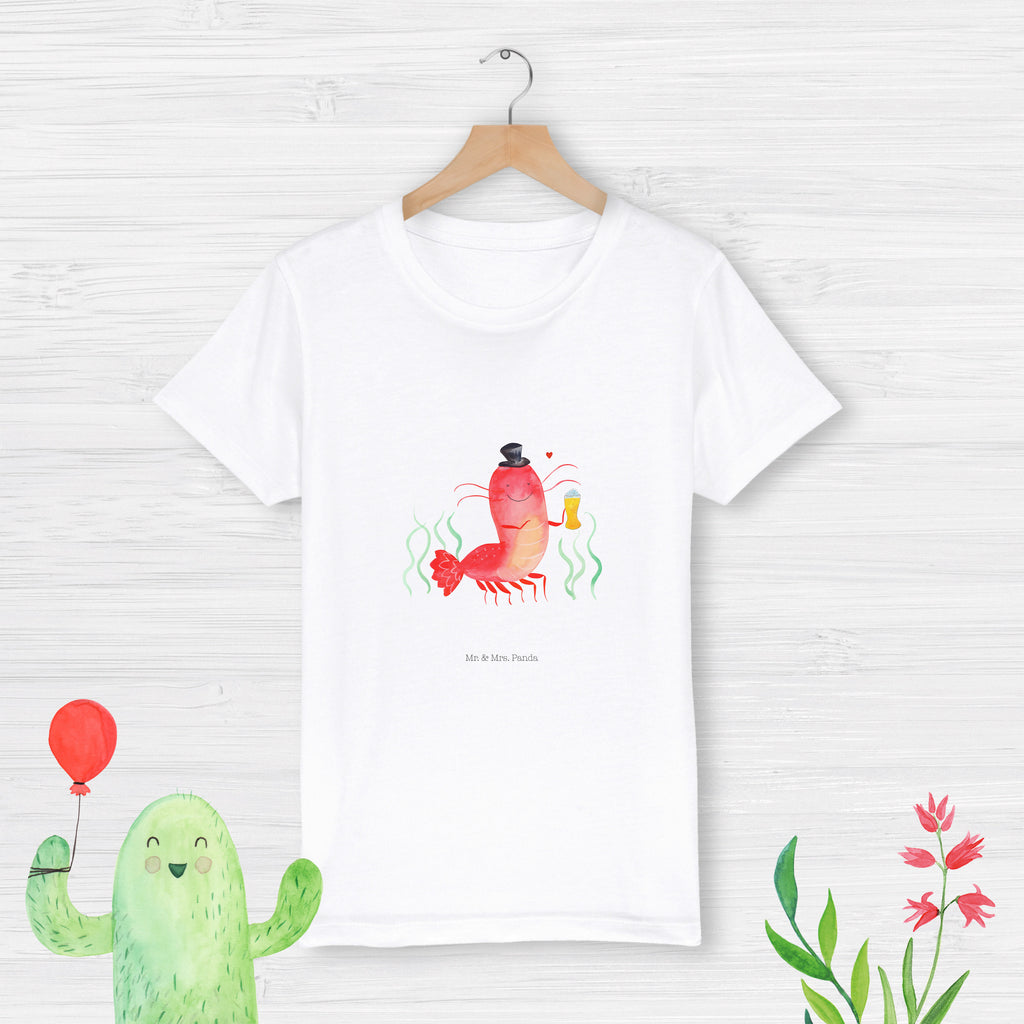 Organic Kinder T-Shirt Hummer mit Weizen Kinder T-Shirt, Kinder T-Shirt Mädchen, Kinder T-Shirt Jungen, Meerestiere, Meer, Urlaub, Garnele, Garnelen, Bier, Kochen, Männerhaushalt, Junggeselle, Junggesellin, Bierliebhaber, Kneipe, Gasthaus, Wirtschaft