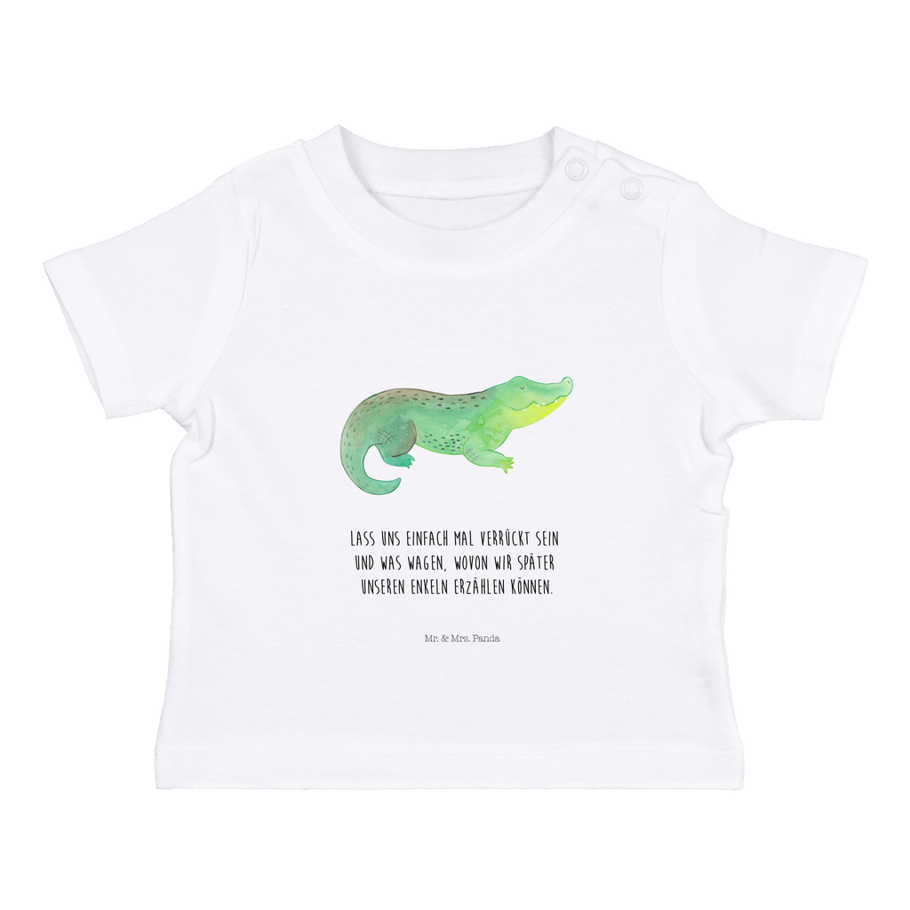 Organic Baby Shirt Krokodil Baby T-Shirt, Jungen Baby T-Shirt, Mädchen Baby T-Shirt, Shirt, Meerestiere, Meer, Urlaub, Krokodil, Krokodile, verrückt sein, spontan sein, Abenteuerlust, Reiselust, Freundin, beste Freundin, Lieblingsmensch
